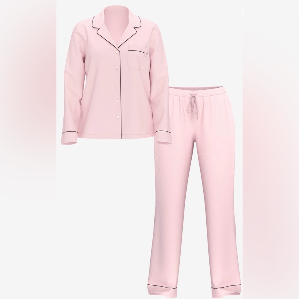 Victoria’s Secret Women's SoSoft Modal Long Pajama Set Angel Pink Size Large - Picture 3 of 16